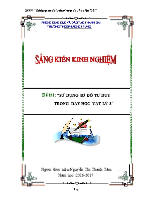 Sáng kiến kinh nghiệm Sử dụng sơ đồ tư duy trong dạy học Vật lý 8 - Năm học 2016-2017 - Nguyễn Thị Thanh Tâm